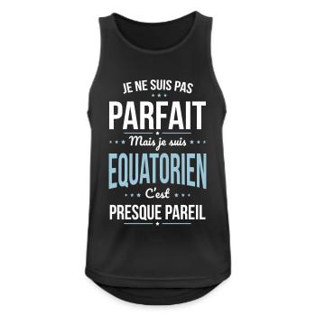 Je ne suis pas parfait mais je suis Equatorien - Débardeur respirant Homme - noir - Devant - Nick (188cm)