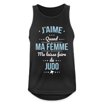 J'aime quand ma femme me laisse faire du judo - Débardeur respirant Homme - noir - Devant - Nick (188cm)