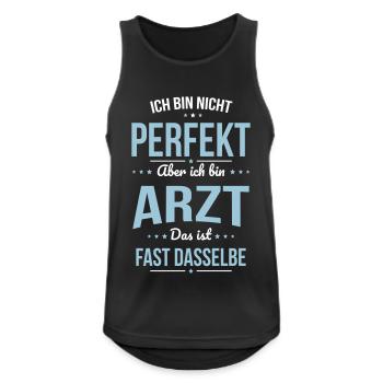 I'm not perfect, but I'm a doctor - Men's Breathable Tank Top - black - Front - Nick (188cm)