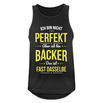 I'm not perfect, but I'm a baker - Men's Breathable Tank Top - black - Front - Nick (188cm)
