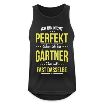 I'm not perfect, but I'm a gardener - Men's Breathable Tank Top - black - Front - Nick (188cm)