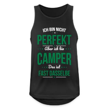 I'm not perfect, but I'm a camper - Men's Breathable Tank Top - black - Front - Nick (188cm)