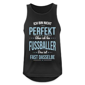 I'm not perfect, but I'm a footballer - Men's Breathable Tank Top - black - Front - Nick (188cm)