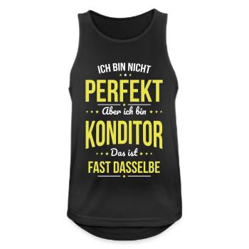 I'm not perfect, but I'm a pastry chef - Men's Breathable Tank Top - black - Front - Nick (188cm)