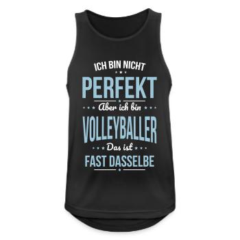 Je ne suis pas parfait, mais je suis un joueur de volley-ball - Débardeur respirant Homme - noir - Devant - Nick (188cm)