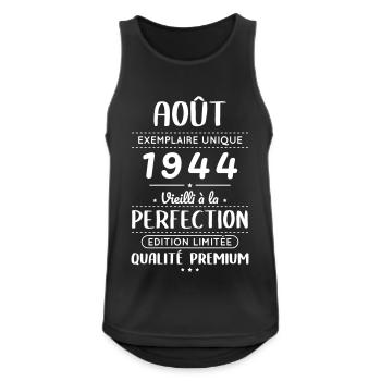 80th Anniversary - August 1944 Perfection - Men's Breathable Tank Top - black - Front - Nick (188cm)