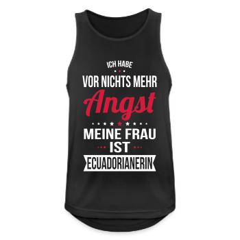 My wife is Ecuadorian - gift idea humor - Men's Breathable Tank Top - black - Front - Nick (188cm)