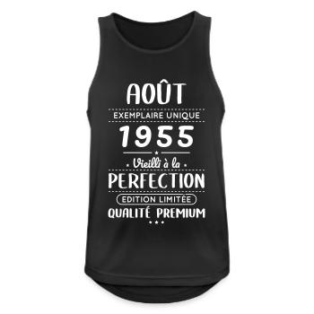 70th Anniversary - August 1955 Perfection - Men's Breathable Tank Top - black - Front - Nick (188cm)