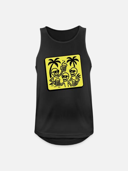 Skeleton Holiday Party Beer - Men's Breathable Tank Top - black