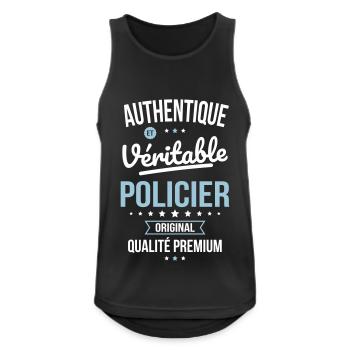 Authentique et véritable policier - Original - Débardeur respirant Homme - noir - Devant - Nick (188cm)