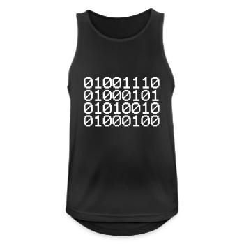 BINARY NERD - Men's Breathable Tank Top - black - Front - Nick (188cm)
