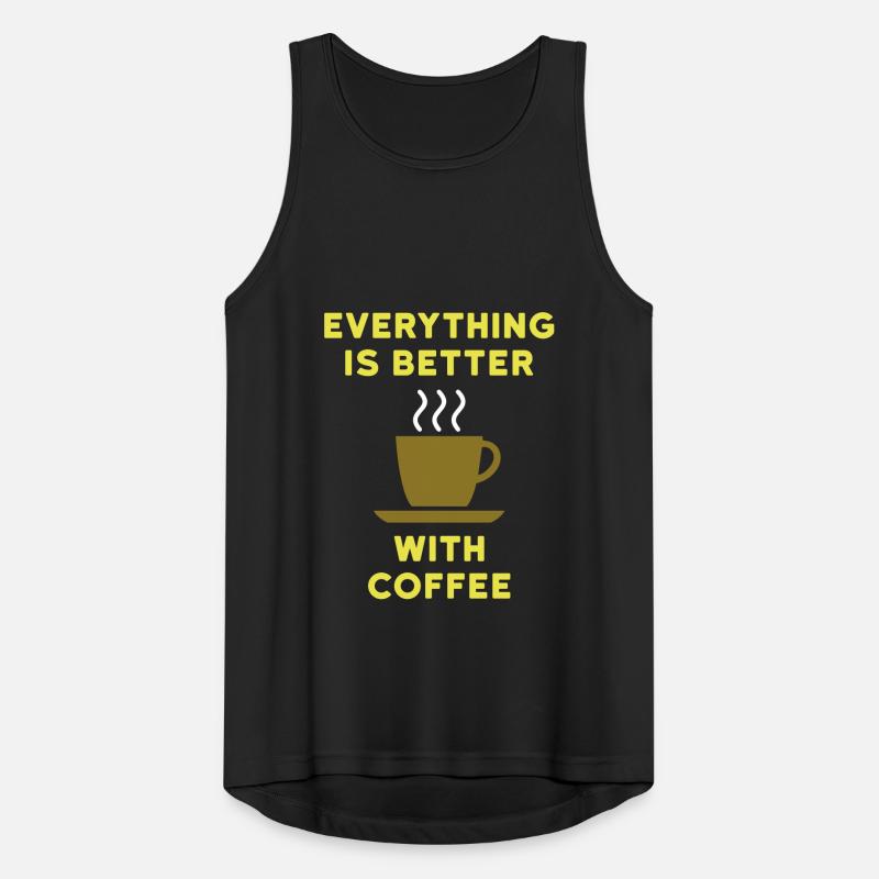 Everything is better with coffee Men's Breathable Tank Top