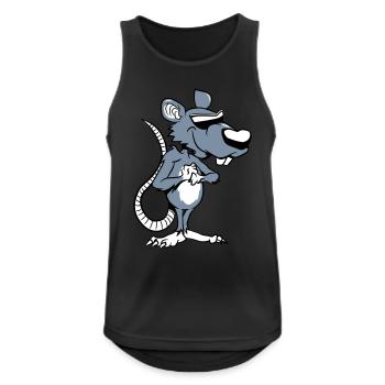 ratte fies gemein sonnenbrille - Männer Tank Top atmungsaktiv - Schwarz - Vorne - Nick (188cm)