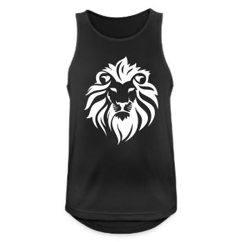 lion - Débardeur respirant Homme - noir - Devant - Nick (188cm)