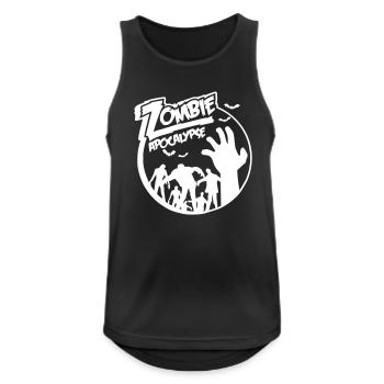 apocalypse zombie - cadeau - morts-vivant - - Débardeur respirant Homme - noir - Devant - Nick (188cm)