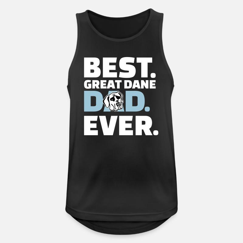 Dogge - Männer Tank Top atmungsaktiv - Schwarz