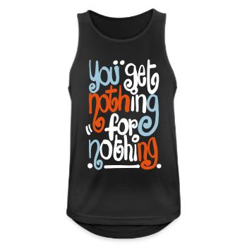Nothing 4 nothing - Men's Breathable Tank Top - black - Front - Nick (188cm)