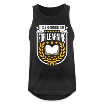beautiful day for learning - Men's Breathable Tank Top - black - Front - Nick (188cm)
