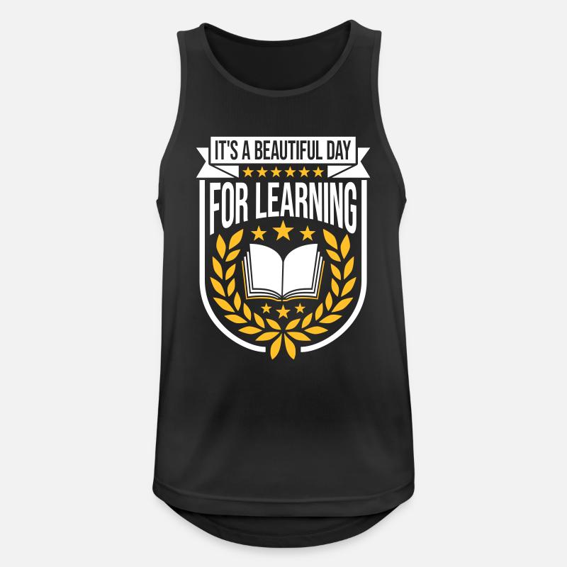 beautiful day for learning - Men's Breathable Tank Top - black