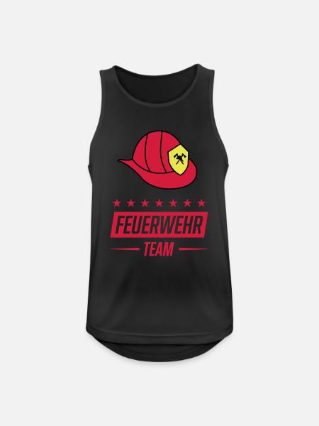 feuerwehr 1 - Männer Tank Top atmungsaktiv - Schwarz
