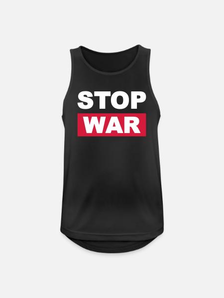 ukraine stop war - Männer Tank Top atmungsaktiv - Schwarz