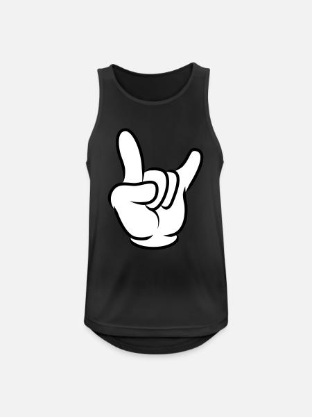 Hand icon - Men's Breathable Tank Top - black