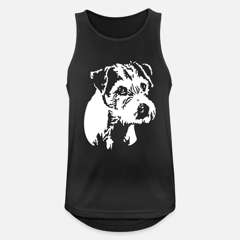 Parson Jack Russel Terrier - Männer Tank Top atmungsaktiv - Schwarz