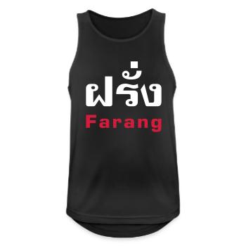 Farang / thaï pour Occidental - Débardeur respirant Homme - noir - Devant - Nick (188cm)
