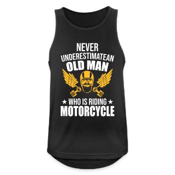 old men motorcycle - Men's Breathable Tank Top - black - Front - Nick (188cm)