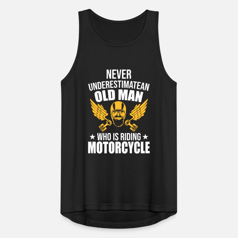 old men motorcycle Männer Tank Top atmungsaktiv