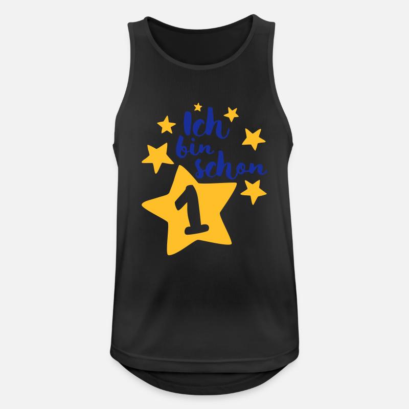 Ich bin schon Eins! - Männer Tank Top atmungsaktiv - Schwarz