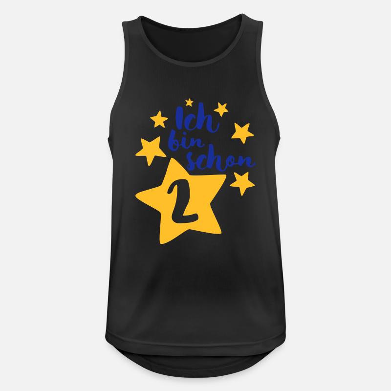 Ich bin schon Zwei! - Männer Tank Top atmungsaktiv - Schwarz
