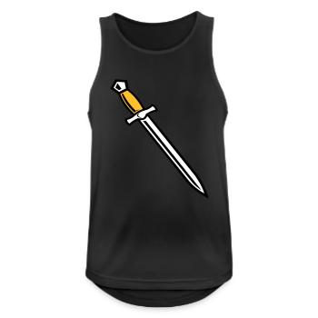 Schwert - Männer Tank Top atmungsaktiv - Schwarz - Vorne - Nick (188cm)