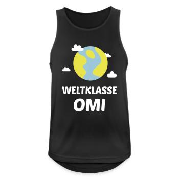 Omi - Männer Tank Top atmungsaktiv - Schwarz - Vorne - Nick (188cm)