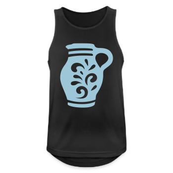 Frankfurter Bembel 2 - Men's Breathable Tank Top - black - Front - Nick (188cm)