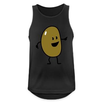 french (yelly) bean - Men's Breathable Tank Top - black - Front - Nick (188cm)