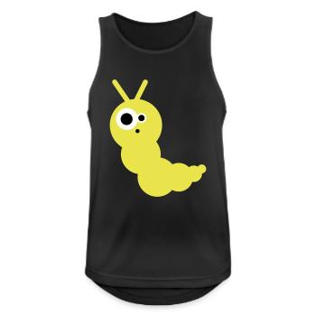 wurm - Männer Tank Top atmungsaktiv - Schwarz - Vorne - Nick (188cm)