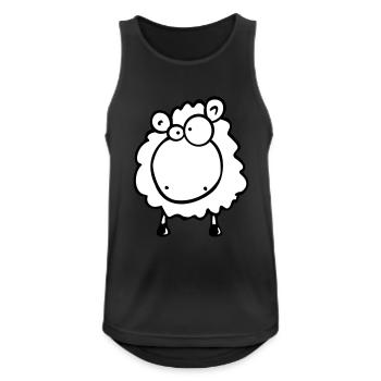 Doofes Schaf - Männer Tank Top atmungsaktiv - Schwarz - Vorne - Nick (188cm)