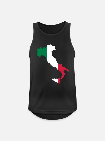 Italien - Männer Tank Top atmungsaktiv - Schwarz