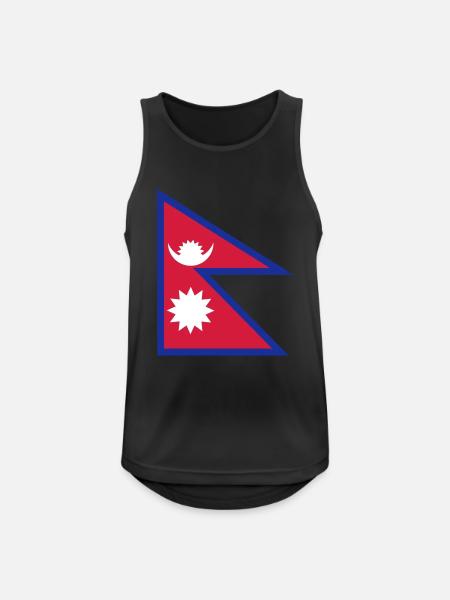 Nepal flag - drapeau népal - Débardeur respirant Homme - noir
