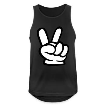 sieg - Männer Tank Top atmungsaktiv - Schwarz - Vorne - Nick (188cm)
