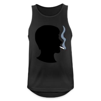 smoker smoking cigarette weed drugs weed hemp - Men's Breathable Tank Top - black - Front - Nick (188cm)