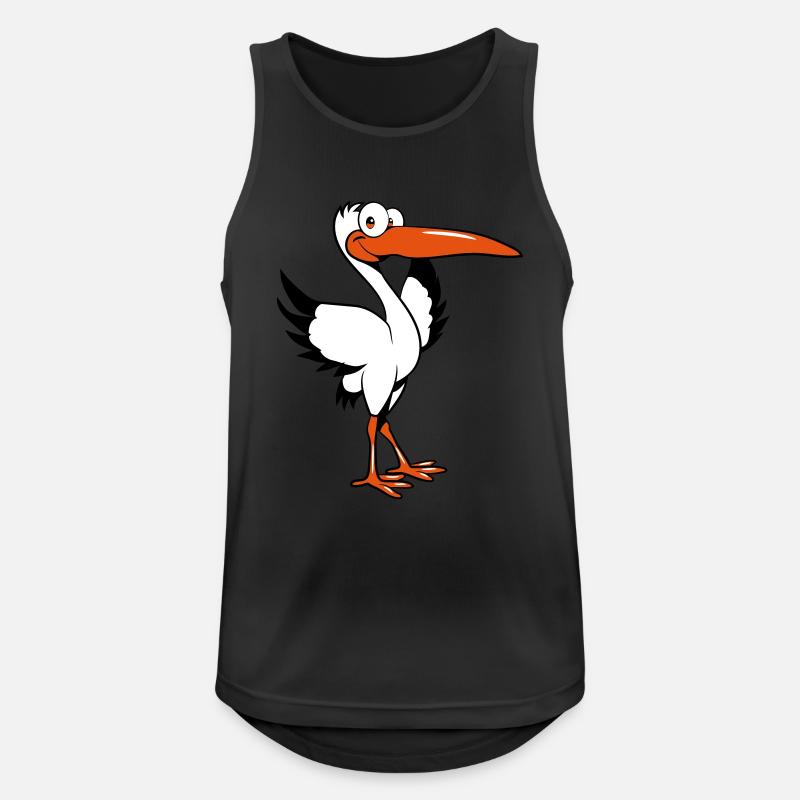 storch witzig comic - Männer Tank Top atmungsaktiv - Schwarz