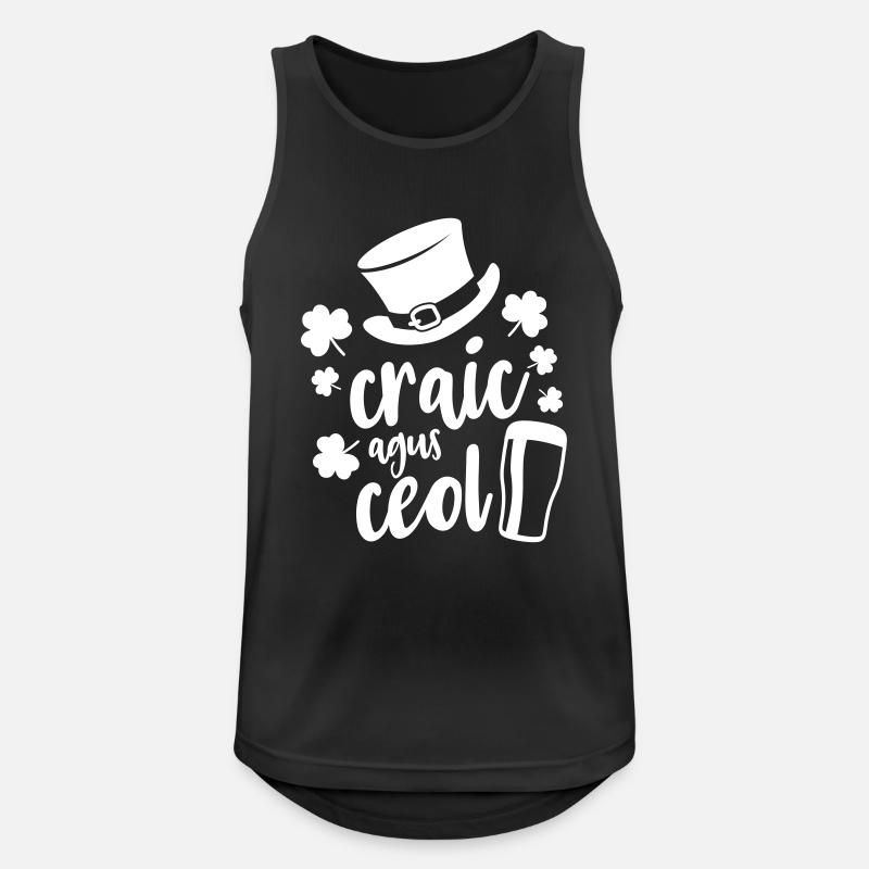 Craic agus ceol - Men's Breathable Tank Top - black