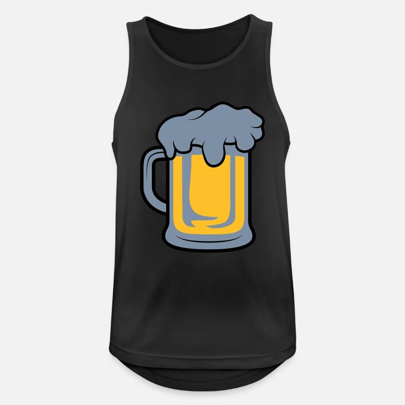 Maßkrug Bier - Männer Tank Top atmungsaktiv - Schwarz