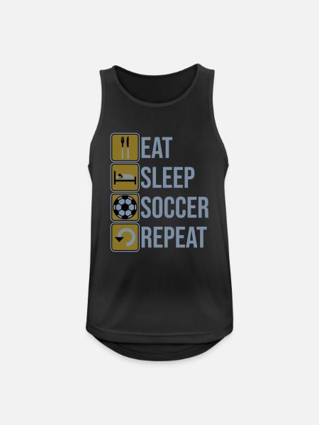 Eat Sleep Soccer Repeat - Men's Breathable Tank Top - black