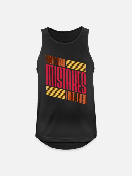 Date Mistakes Quote Logo - Men's Breathable Tank Top - black