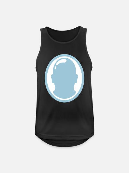 Bald Man Logo Design - Men's Breathable Tank Top - black