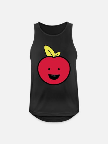 Apple smile - Men's Breathable Tank Top - black