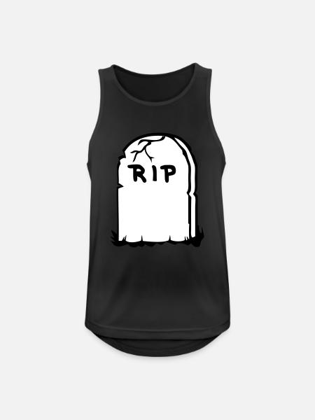 Grabstein - Männer Tank Top atmungsaktiv - Schwarz